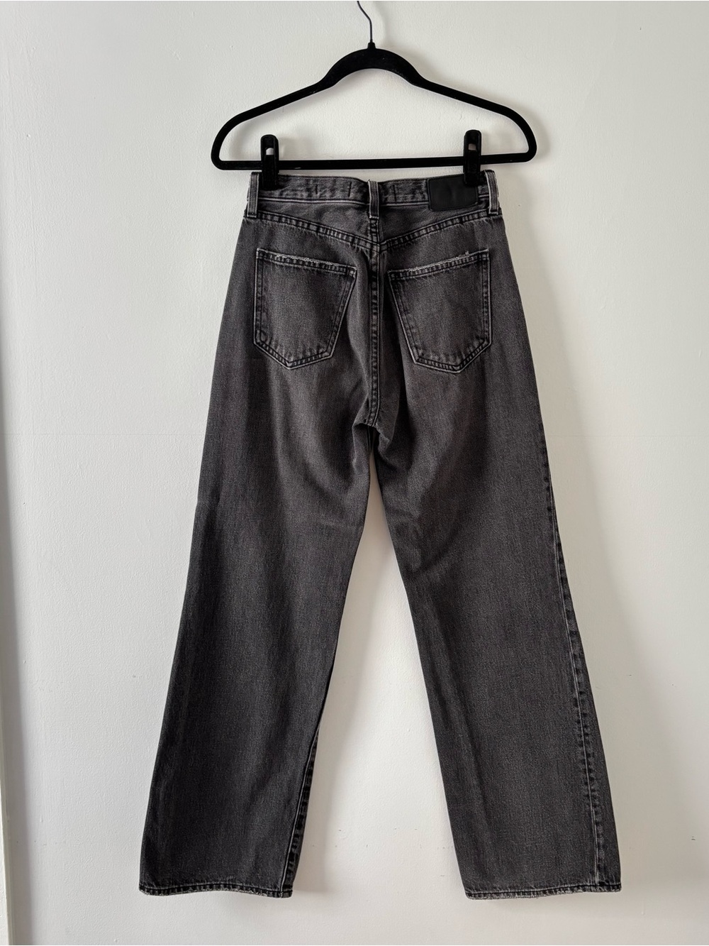 Denim Forum The Farrah Hi-Rise Wide Jean Slim Hip Black Wash Denim Aritzia - Picture 5 of 7